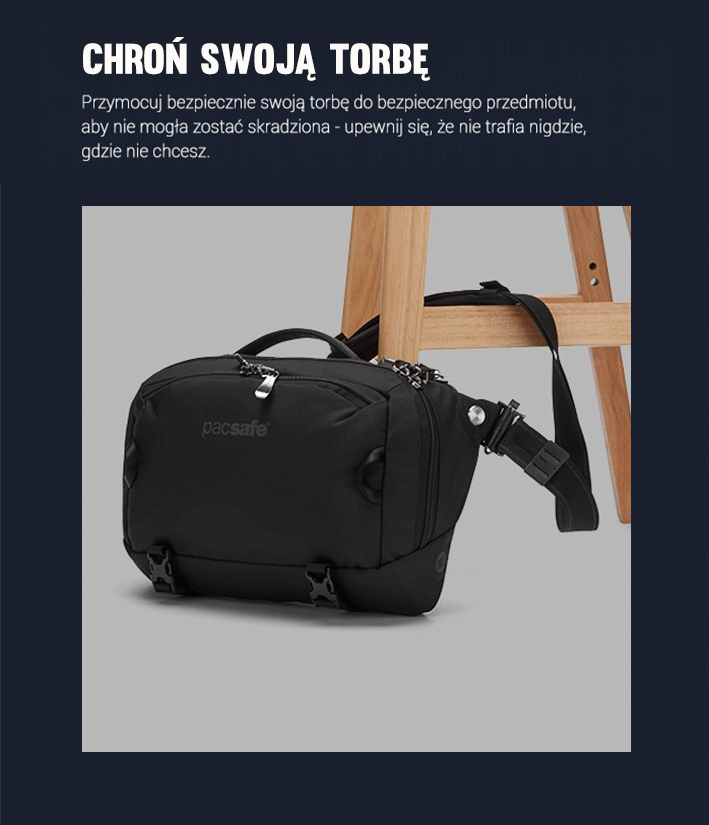 Torebka antykradzieżowy na laptopa Pacsafe EXP