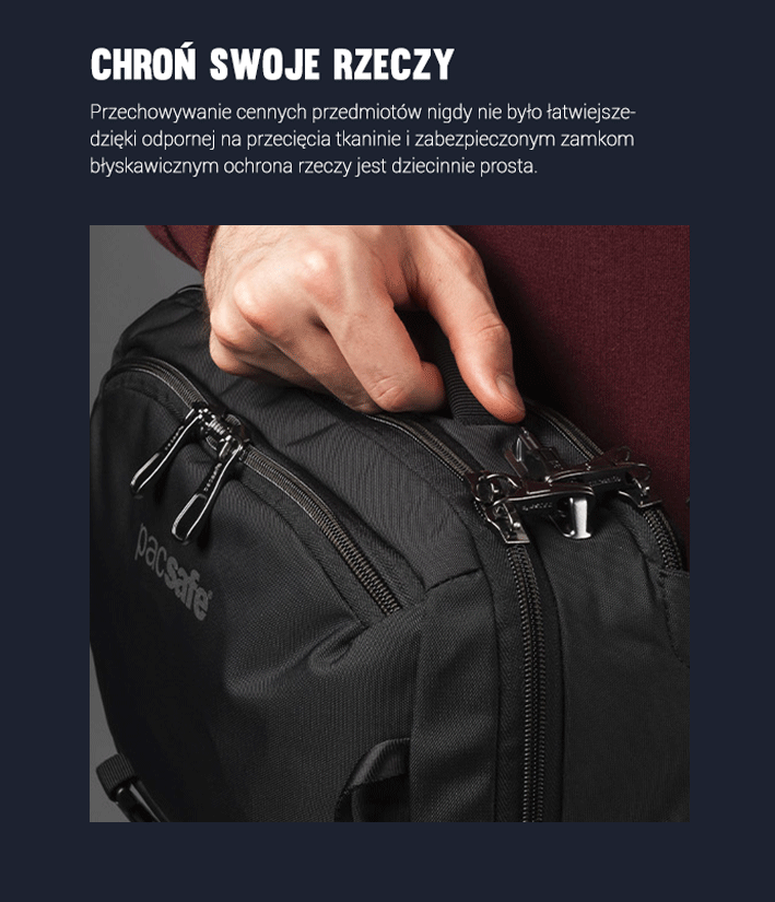 Toreba z zabezpieczeniami antykradzieżowymi Pacsafe EXP