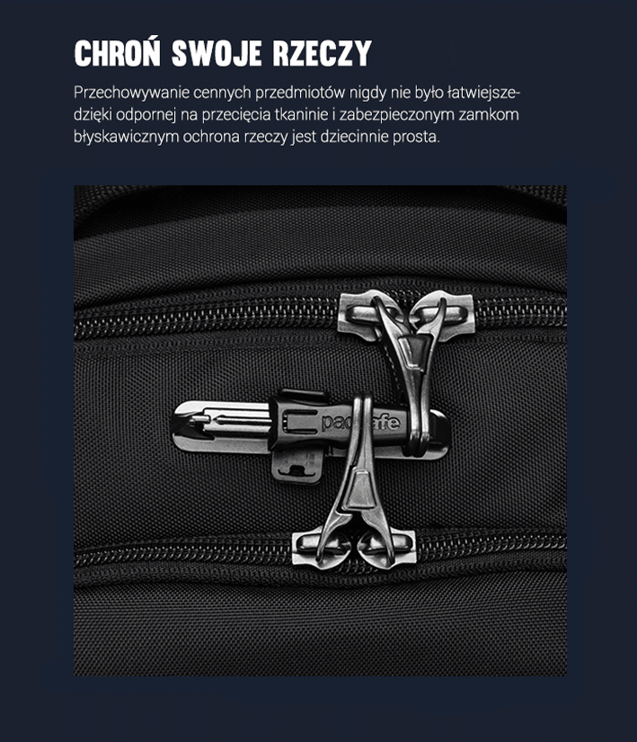 Torebka z zabezpieczeniami antykradzieżowymi Pacsafe