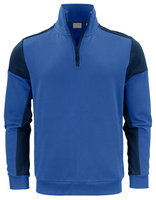Two-tone Half Zip Prime Halfzip Sweater by Printer brand - Blue - Navy Blue.