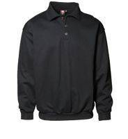 Klassisches Polo Sweatshirt Schwarz