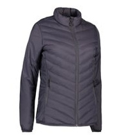 Frauen mit gesteppten silbergrauen silbergraue Jacke von Frauen, grau