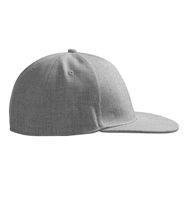 Id flache Baseballkappe, graue Melange