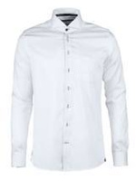 Lila Hemd mit einer Fliege, Größe 44, Regular Fit, von der Marke FROST, weiß/dunkelblau.