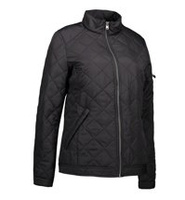 Schwarz gesteppte Jacke von ID, schwarz