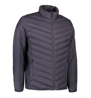 Herren gesteppte silbergraue silbergraue Jacke, grau