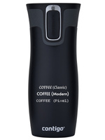 Personalisierbarer thermobecher Contigo West Loop 470ml - Schwarz