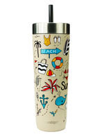 Thermobecher mit strohhalm Contigo Luxe Tumbler 720ml - Summer - Brown Sugar