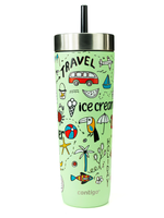 Thermobecher mit strohhalm Contigo Luxe Tumbler 720ml - Summer - Cucumber
