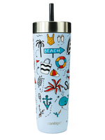 Thermobecher mit strohhalm Contigo Luxe Tumbler 720ml - Summer - Periwinkle