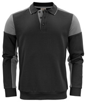 Zweifarbiger Polo-Stil Prime Polosweater von der Marke Printer - Schwarz - Grau.