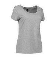 T -Shirt t -Shirt mit einer runden Ausschnittsausweise -grau