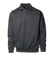 Klassische Polo Sweatshirt Anthrazit Melange