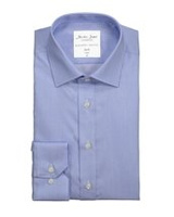 Feiner Twill kalifornialong Ärmeln schlanke fit hellblaue Marke, blau