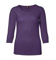T-Shirt mit Stretch 3/4-Ärmeln von ID, lila