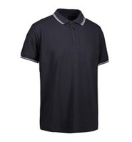 Männerpolo Pique Kontrast der ID -Marine, Marineblau
