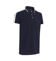 Polo-Shirt, kontrastreich, Marke ID - Dunkelblau