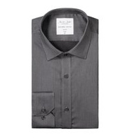 Feiner Twill kalifornialong Ärmeln schlanke fit dunkelgraue Marke, Graphite
