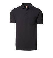 Klassischer Polo t -Shirt -Pocket -Marke, schwarz