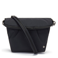 Erweiterbare diebstahlsichere Damenhandtasche Pacsafe Citysafe CX Econyl® – Schwarz