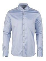 Purple shirt with a bow tie, size 44 regular fit, by FROST, blue.