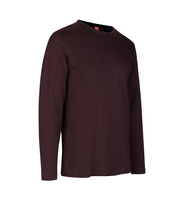 T-shirt Interlock, long sleeve, brand ID - Dark burgundy