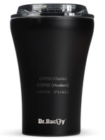 Ceramic-coated thermal Coffee Mug Dr.Bacty Apollo 227 ml - black