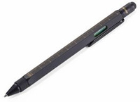 multifunctional ballpoint pen TROIKA construction - black.