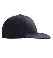 A flat baseball cap of the ID brand, navy blue