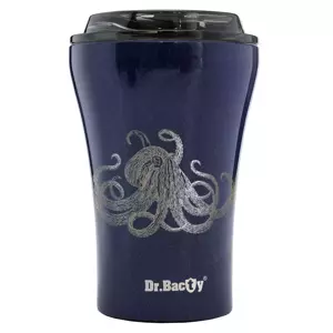 A reusable coffee mug of reusable Dr. Bacty Apollo for divers - navy blue