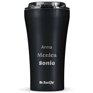 Ceramic-coated thermal Coffee Mug Dr.Bacty  Apollo 2.0 360 ml - Black Matt