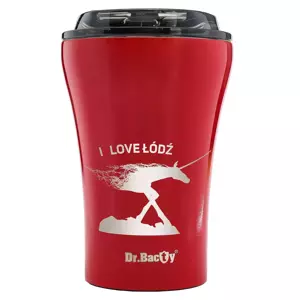 Ceramic-coated thermal Coffee Mug Dr.Bacty Apollo 227 ml Lodz - red