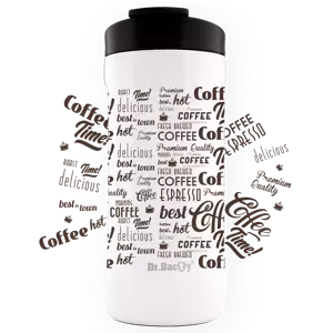 Coffee thermal mug Dr. Bacty Notus for Coffee Time - white