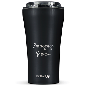 Dr.Bacty Apollo 2.0 thermal coffee mug - Tasty coffee - 360 ml - Black Matt