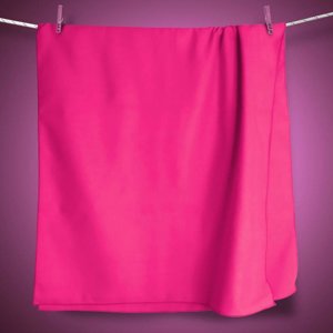 Dr.Bacty double-sided quick-drying face towel 30x50 cm - neon pink.