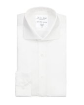 Fine Twilllong Sleeve Modern Fit White by ID, Biały