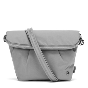 Folding women's anti-theft bag Pacsafe Citysafe CX Econyl® - light grey.