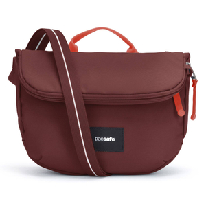 Folding women's anti-theft bag Pacsafe Go - burgundy