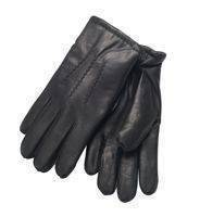 Gloves made of goat skin of the ID, black brand