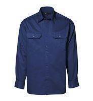 ID cotton work shirt, navy blue