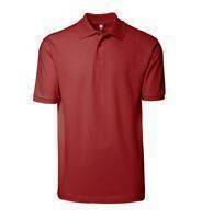 ID, red polo shirt