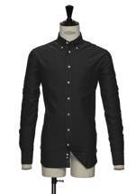 Indigo shirt with a black bow tie, slim fit, size 30, by FROST.