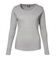 Interlock T-shirt Long-Sleeved Gray Melange