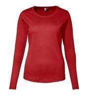 Interlock T-shirt Long-Sleeved Red