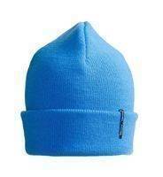 Knitted ID brand hat, blue