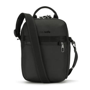 Medium men's shoulder bag / anti-theft messenger bag Pacsafe Metrosafe X vertical crossbody 6 l - Black.