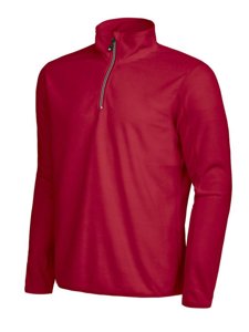 Men's Melton Half Zip D.A.D Sweatshirt - Red