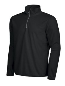 Men's Melton Half Zip DAD Sweatshirt - Black