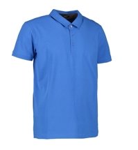 Men's Polo Business T -shirt stretch azure brand ID, blue