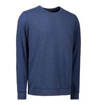 Men's casual core o-neck blue melange ID brand, blue